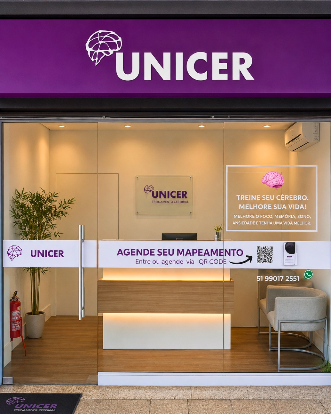 Fachada e recepção da Clínica UNICER em Porto Alegre